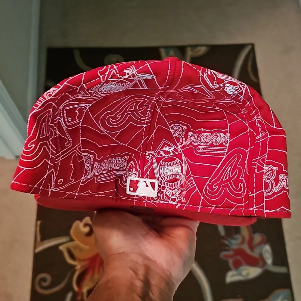 Atlanta Braves 7 1/4 Fitted Hat - Picture 2 of 4